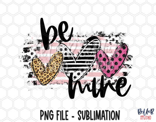 Be Mine Heart Trio PNG Sublimation Design