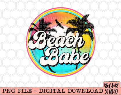 Beach Babe PNG Digital Design