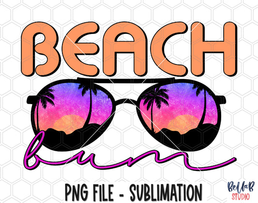 Beach Bum Sunglasses Sublimation Design