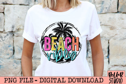 Beach Vibes Sublimation Design
