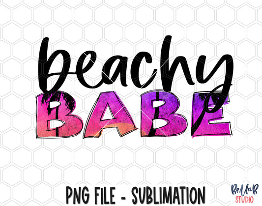 Beachy Babe Sublimation Design