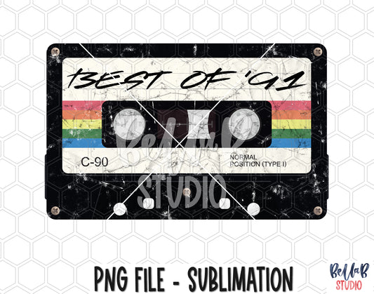 Best Of 91 Mixtape Sublimation Design