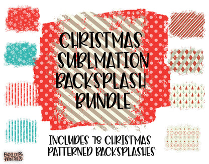 Christmas Sublimation Background Bundle, Backsplash