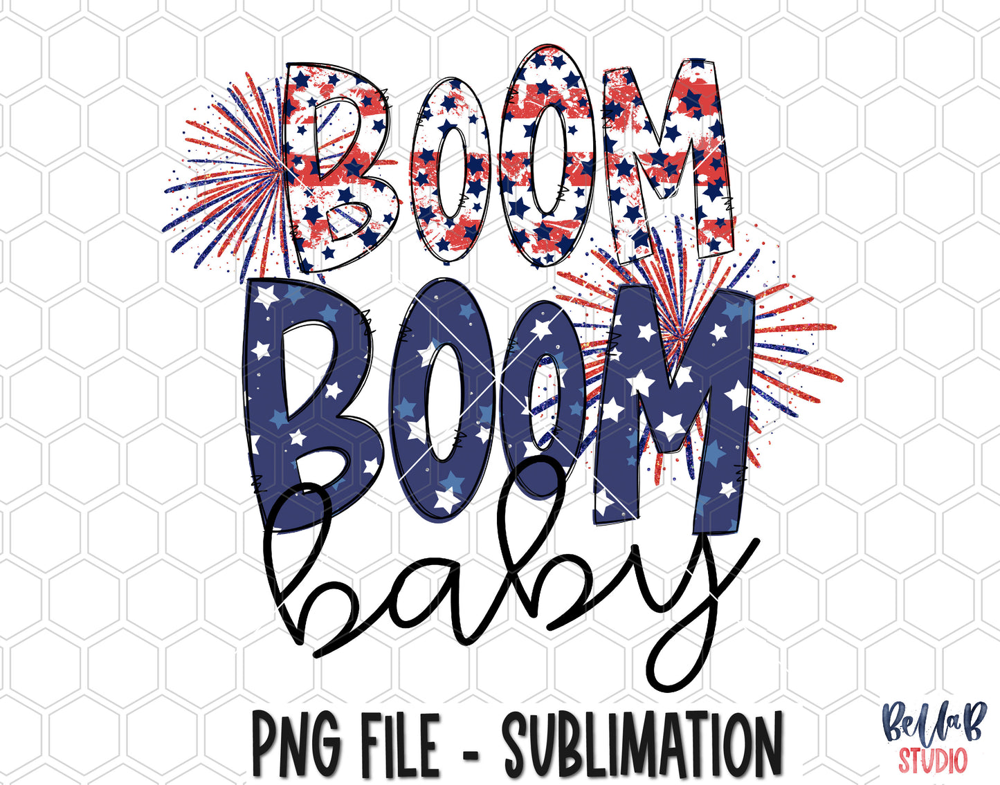 Boom Boom Baby Sublimation Design
