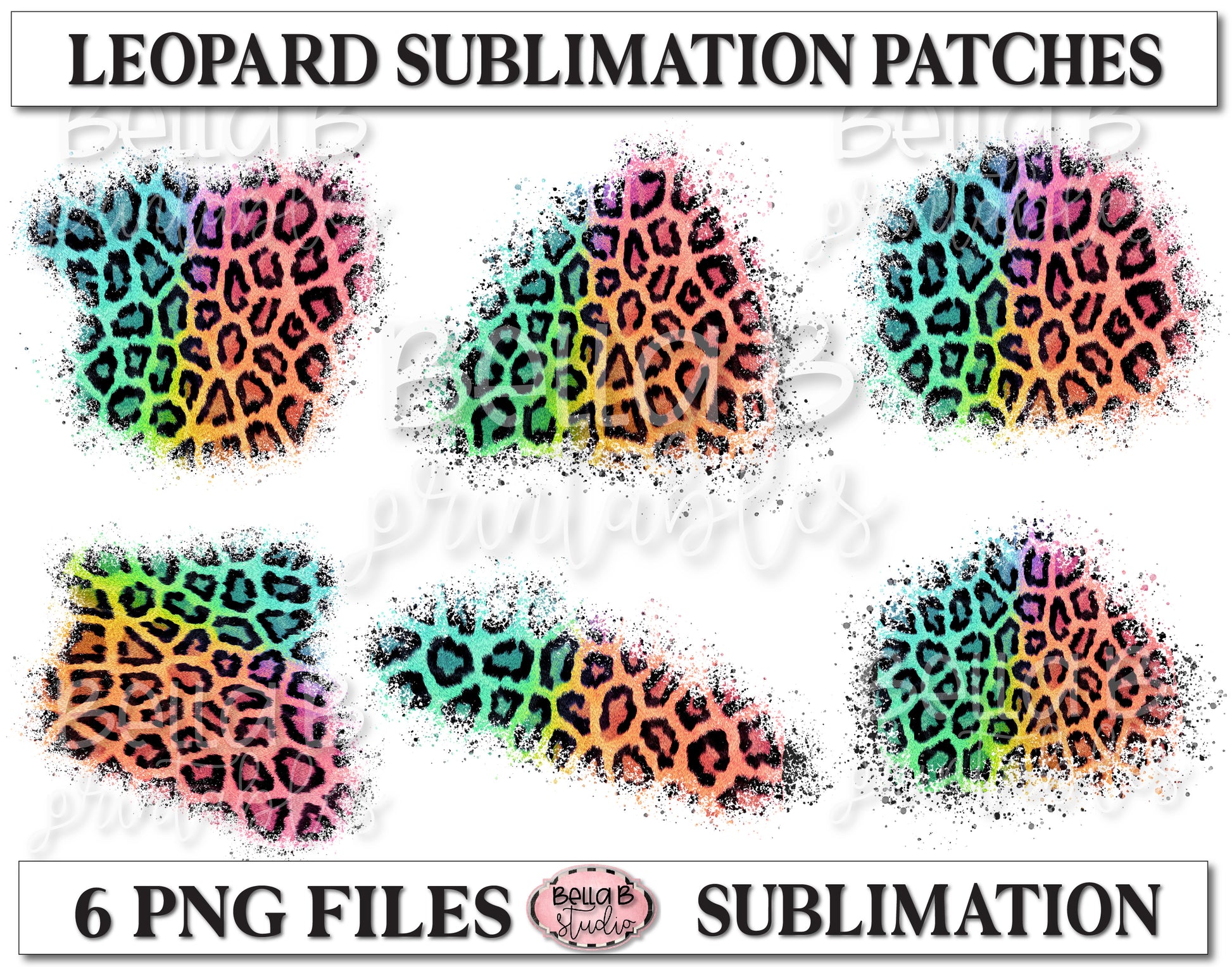 Glitter Leopard Sublimation Patches - T Shirt Bleaching Patches – Bella B  Studio