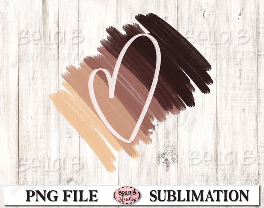 BLM Brushstrokes With Heart Sublimation Design