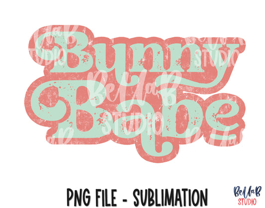 Vintage Bunny Babe Sublimation Design