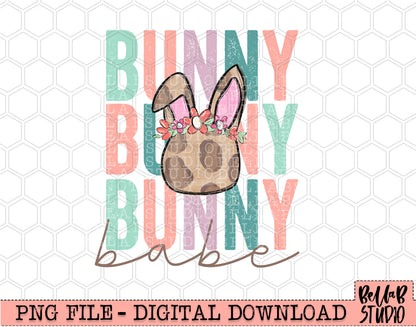 Bunny Babe Repeat PNG Sublimation Design