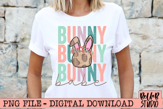 Bunny Babe Repeat PNG Sublimation Design