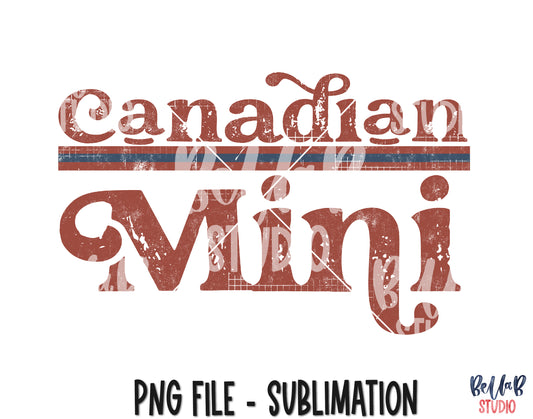 Retro Canadian Mini Sublimation Design