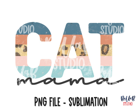 Cat Mama Sublimation Design
