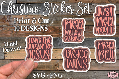 Christian Stickers, Clip Art, Print and Cut