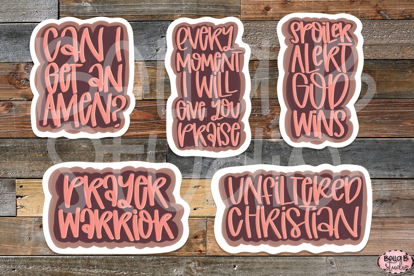 Christian Stickers, Clip Art, Print and Cut