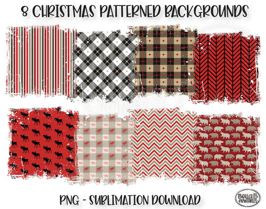 Christmas Sublimation Background Bundle, Backsplash