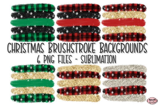 Christmas Brushstokes Backsplash Bundle