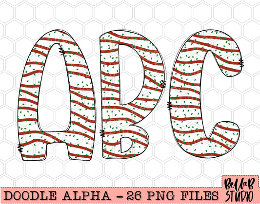 Christmas Doodle Alpha Set