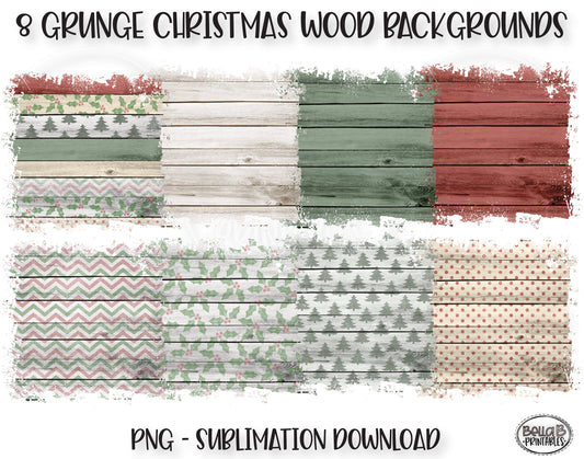 Christmas Wood Sublimation Background Bundle, Backsplash