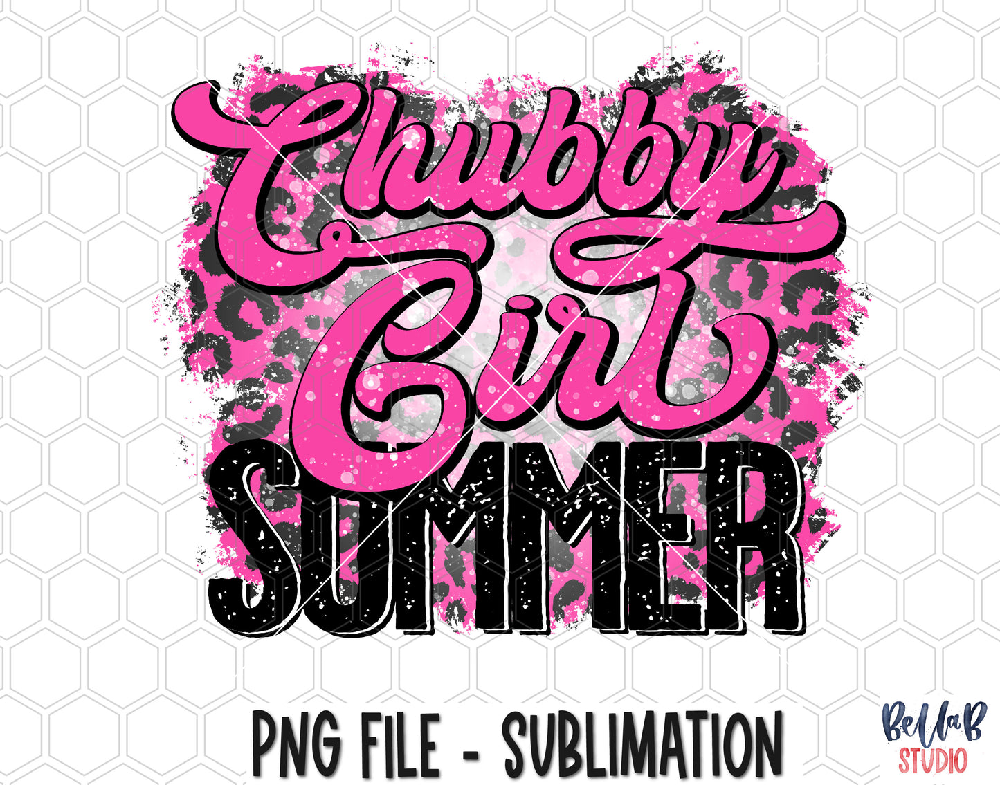 Chubby Girl Summer Sublimation Design