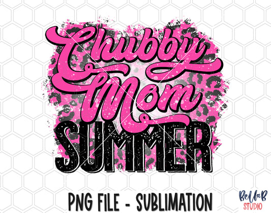 Chubby Mom Summer Sublimation Design