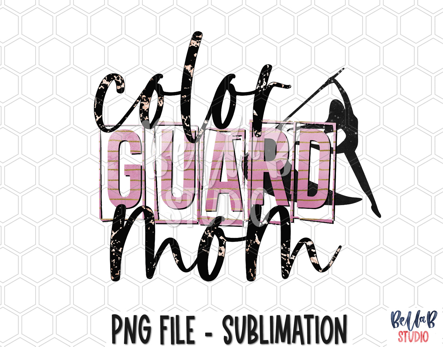 Color Guard Mom Sublimation Design