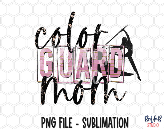Color Guard Mom Sublimation Design