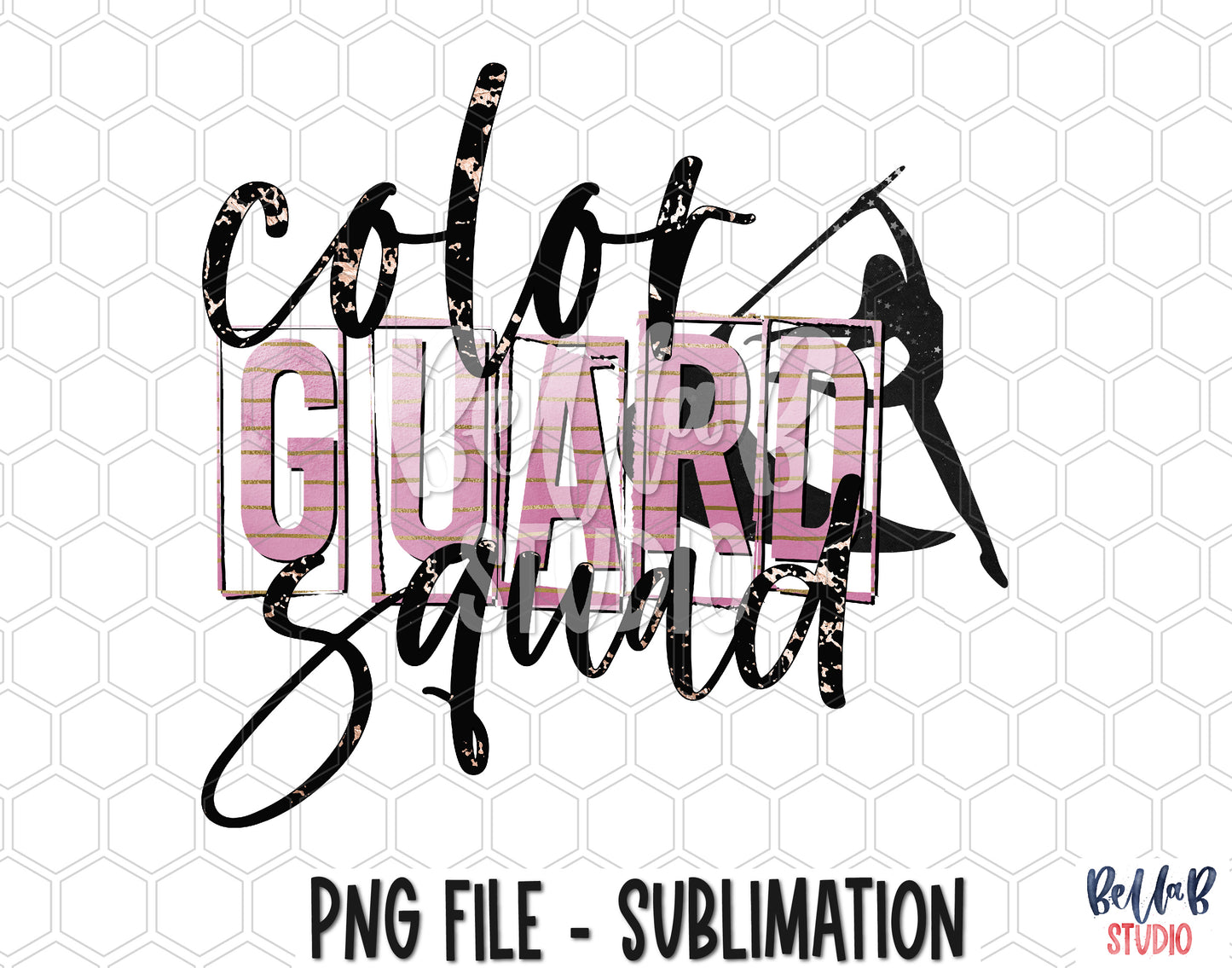 Color Guard Squad Sublimation Design