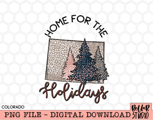 Home For The Holidays -Christmas Colorado PNG Design