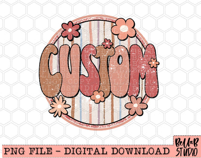 Custom Boho Daisy PNG Design