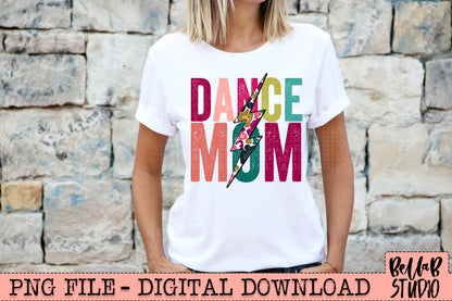 DANCE MOM Bright Leopard Bolt Sublimation Design