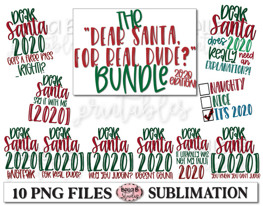 Dear Santa Sublimation Bundle, 2020 Edition