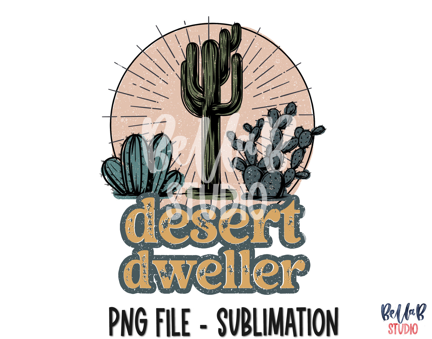 Retro Desert Dweller Sublimation Design