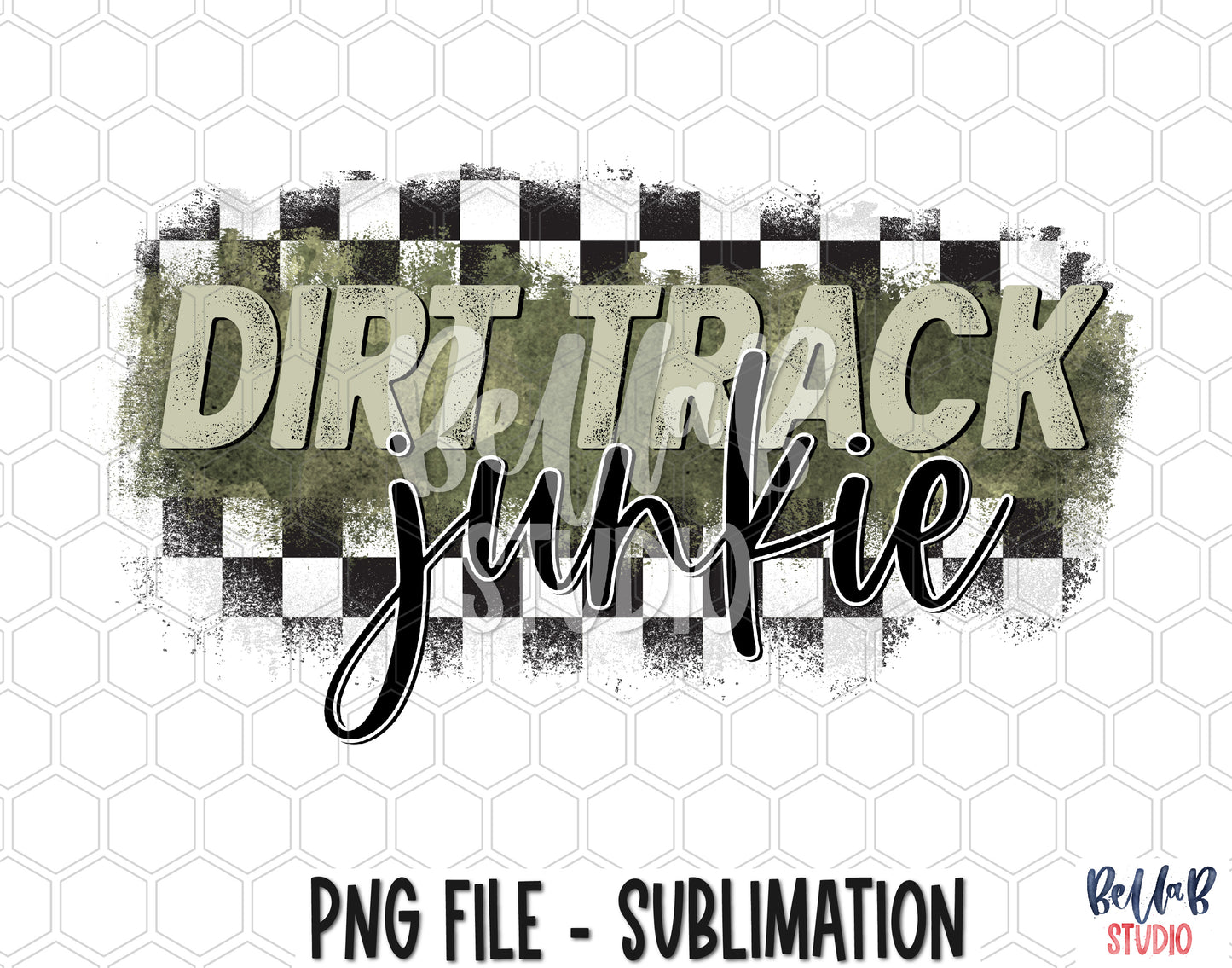 Dirt Track Junkie Sublimation Design