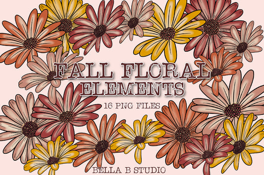 Fall Floral Elements Bundle