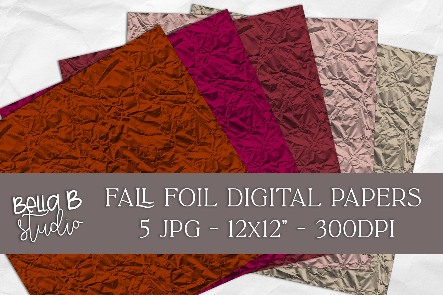 Fall Foil Digital Papers