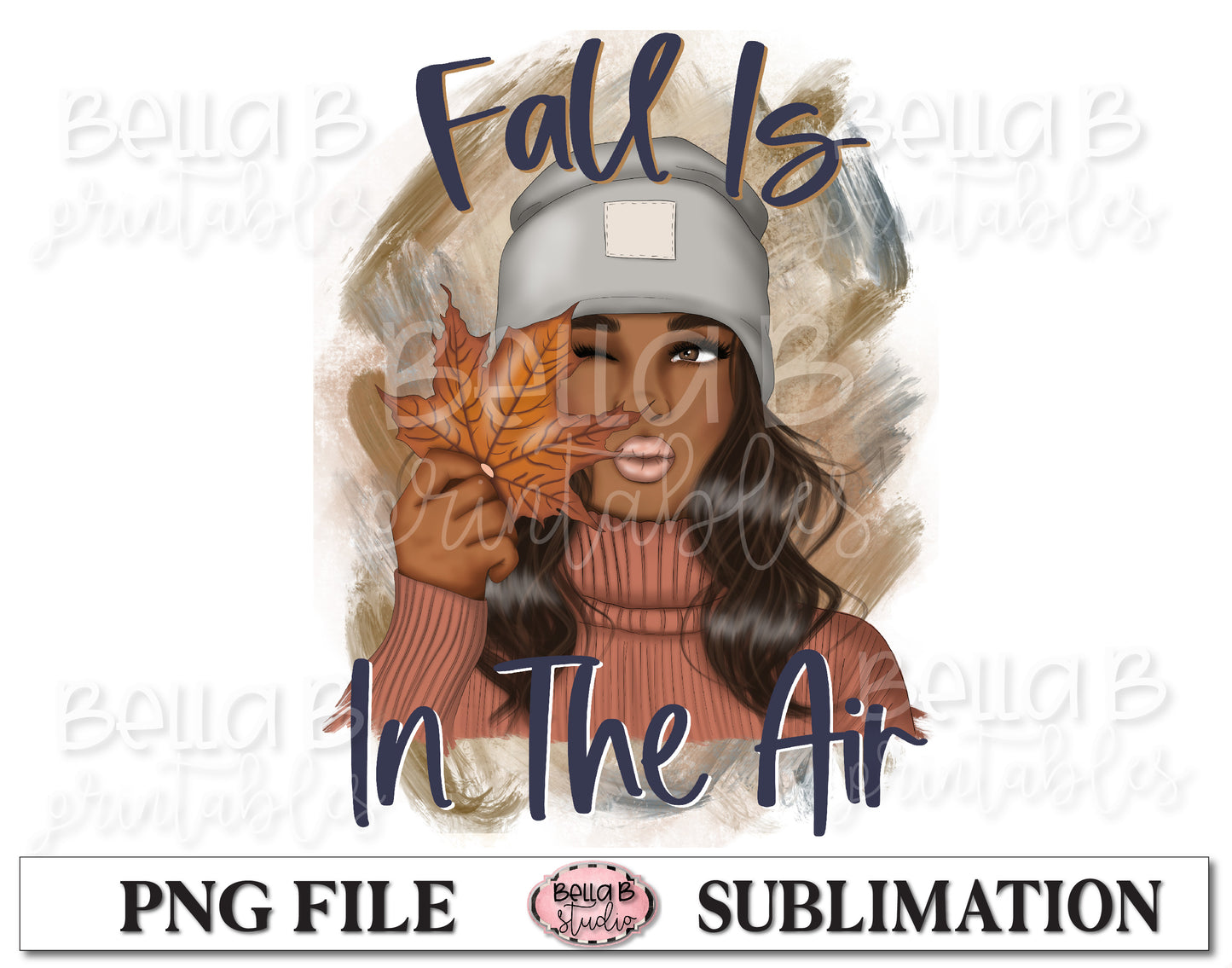 Fall Is In The Air Sublimation Design, Fall Girl