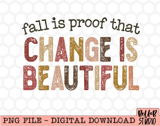 Fall Is Proof That Change Is Beautiful PNG Design