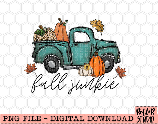 Fall Junkie Truck PNG Design