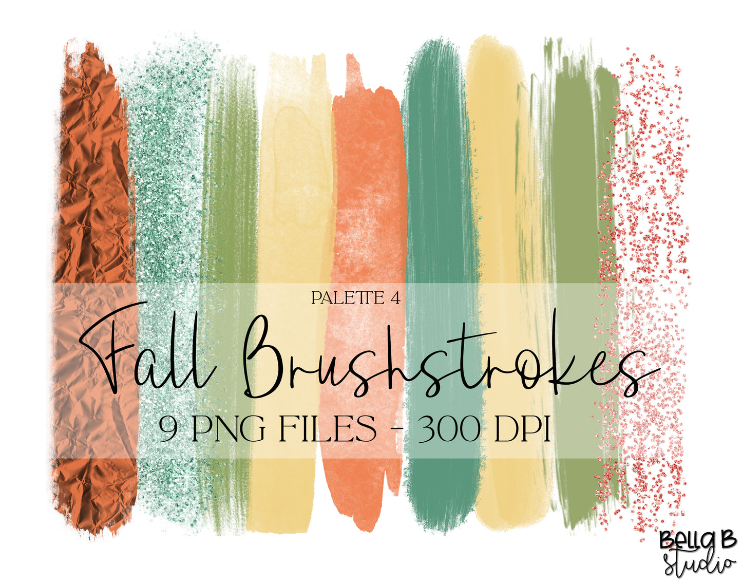 Fall Brush Strokes Clip Art, Autumn Brush Strokes Clip Art