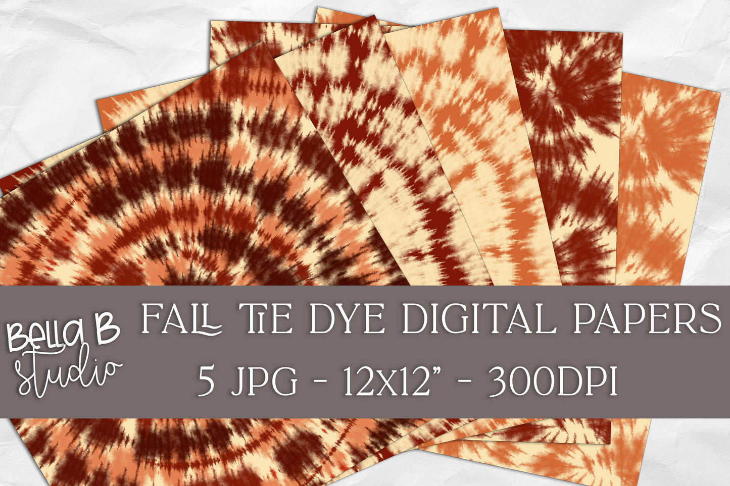 Fall Tie Dye Digital Papers