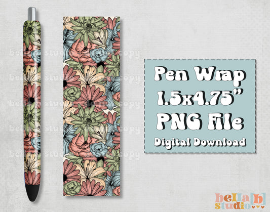 Floral Pen Wrap Design