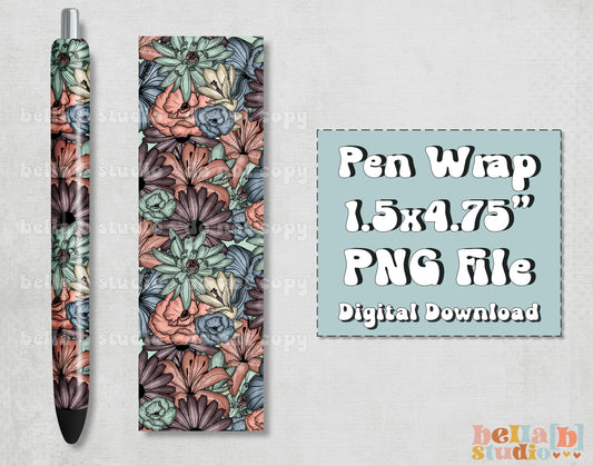 Floral Pen Wrap Design