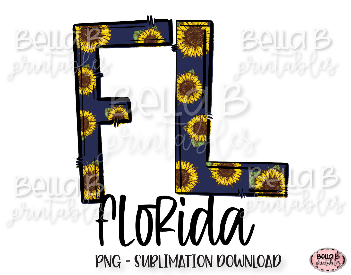 Sunflower Florida State Sublimation Design