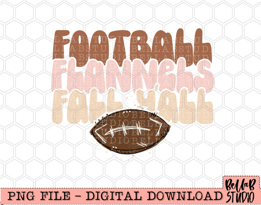 Football Flannels Fall Y'all Cute Pink Retro PNG Design
