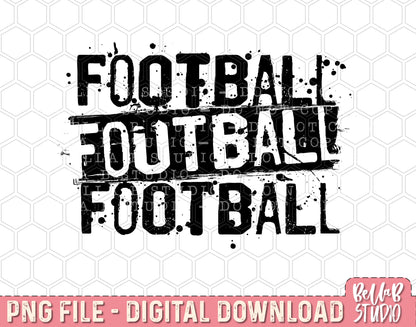 Football Grunge PNG Design