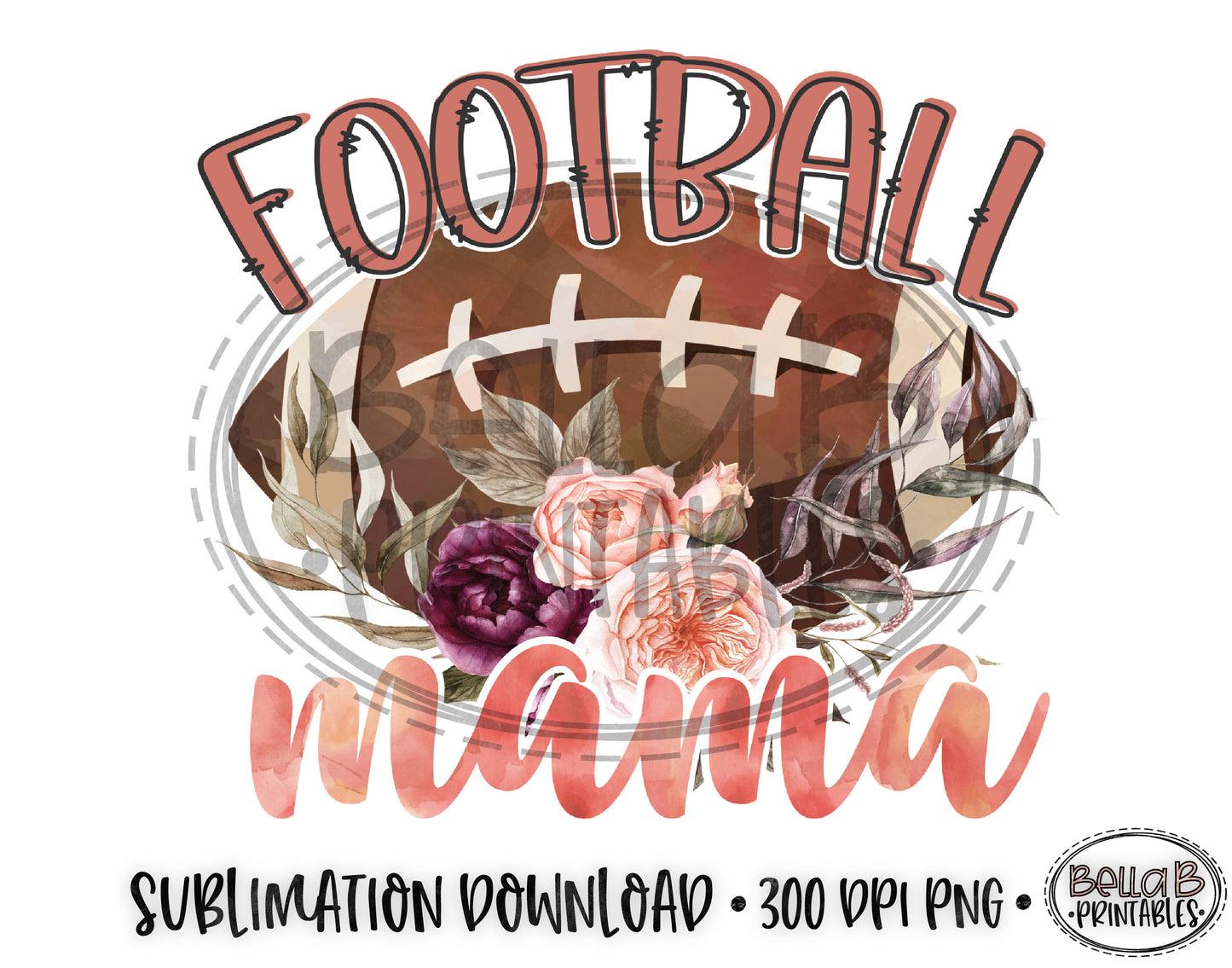 Football Mama Sublimation Design