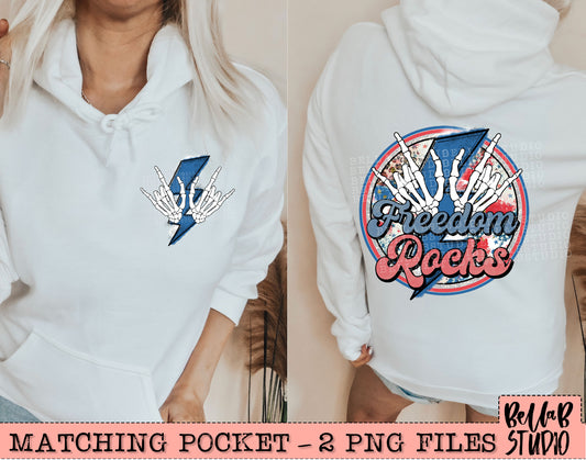 Matching Pocket Freedom Rocks PNG Design