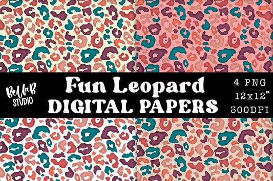 Fun Leopard Digital Papers