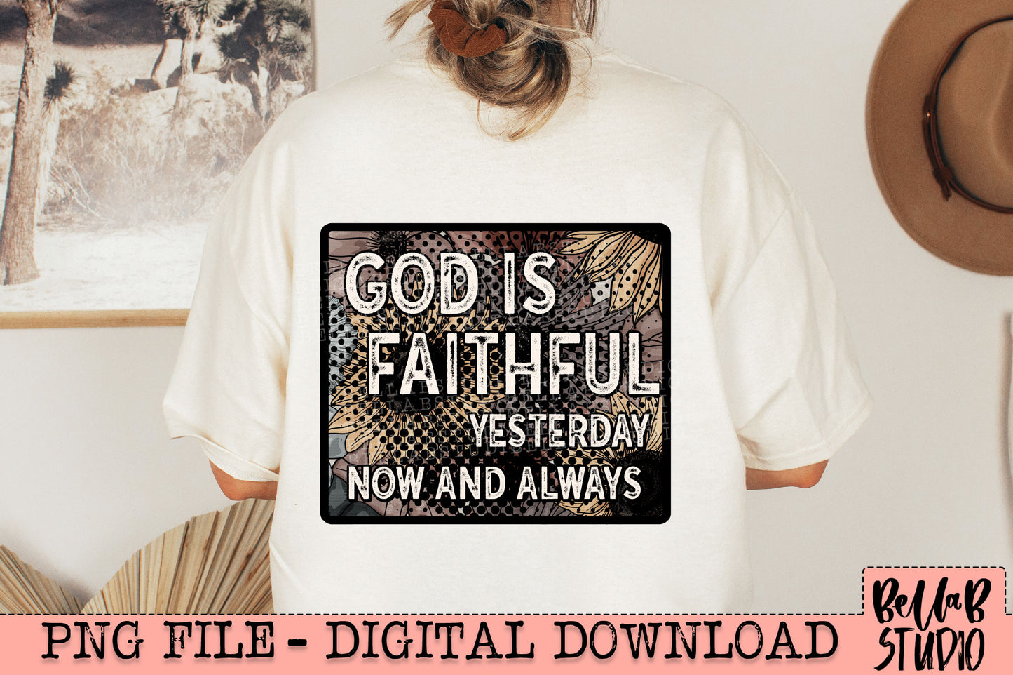 God Is Faithful PNG Design