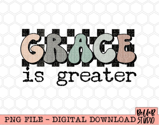 Grace Is Greater PNG Design