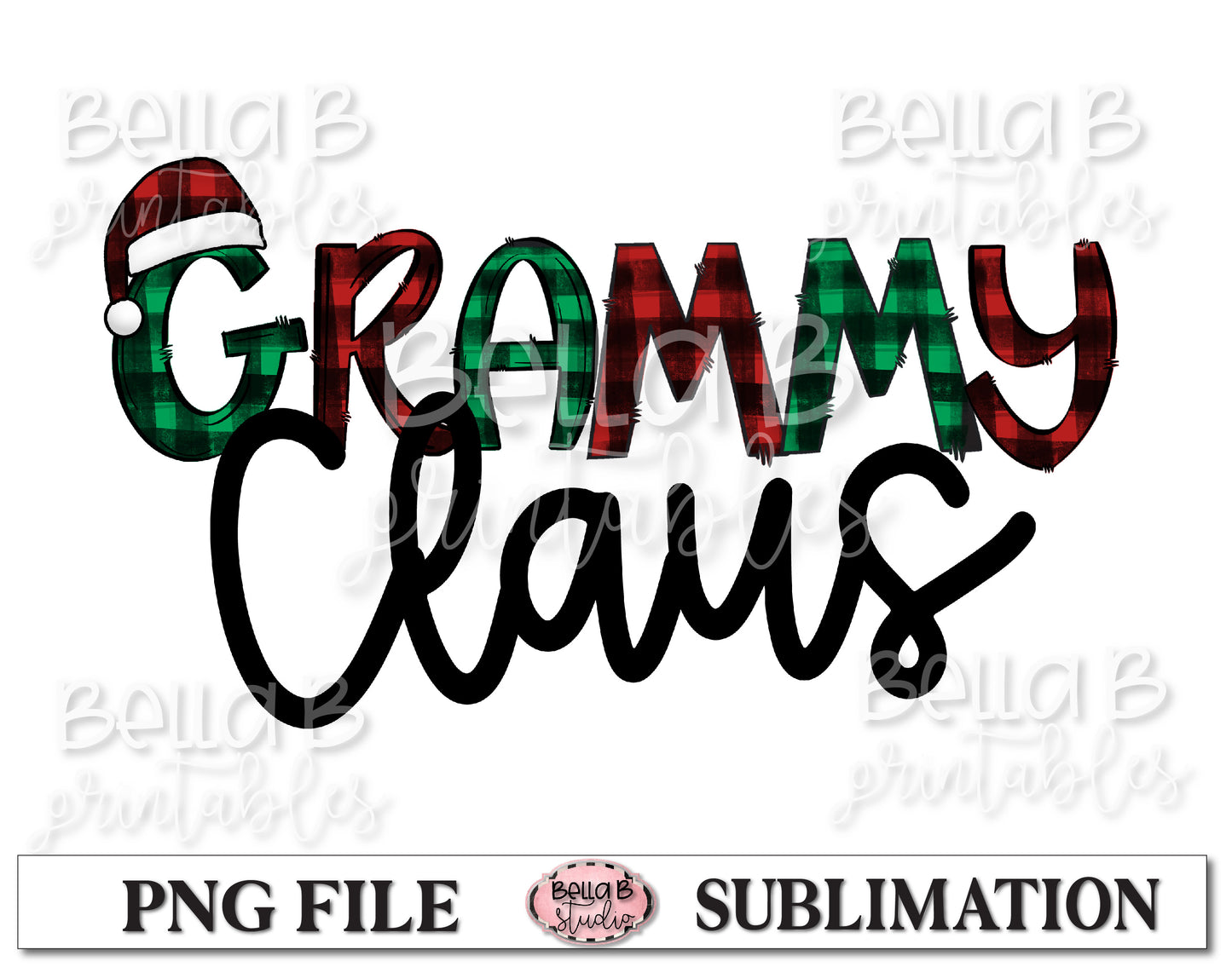 Grammy Claus Sublimation Design
